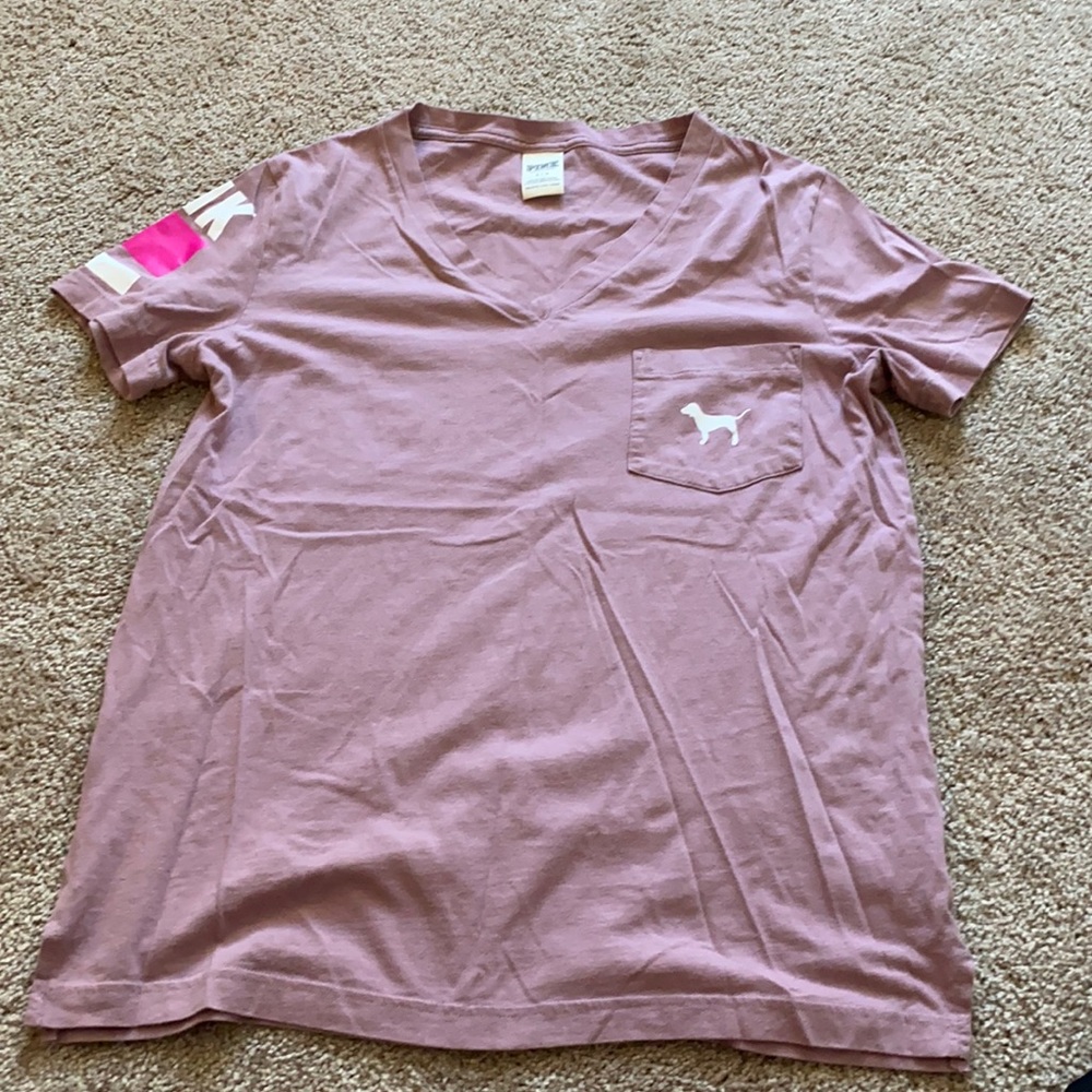 Victoria’s Secret PINK v neck pocket t shirt